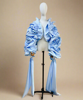 Couture Luxe Dramatic 3D Roses Wrap
